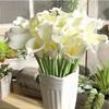PU Calla Lily Simulation Flower Home Decor Artificial Floral Set for Wedding Bouquet DIY Artistic Home Decor