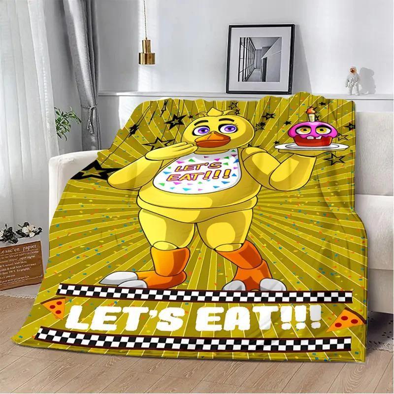 Cartoon Five Nights at Freddys Printed Blanket  Soft Comfortable Warm for Home Travel and Birthday Gifts