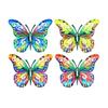 Metal Butterfly Wall Decor DIY Butterfly Decorative Post  for Garden Balcony Patio Outdoor