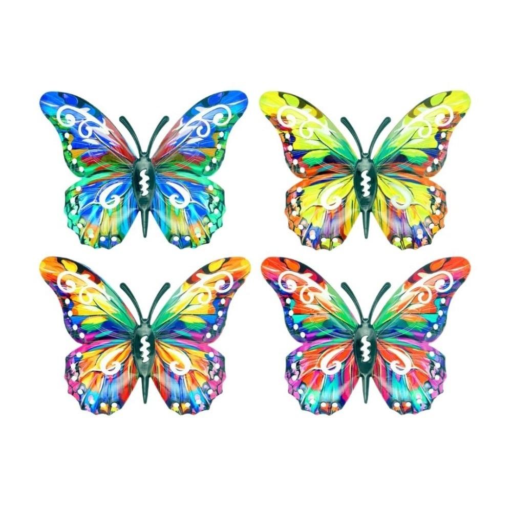 Metal Butterfly Wall Decor DIY Butterfly Decorative Post  for Garden Balcony Patio Outdoor