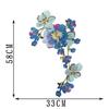 Embroidered Water-Soluble Lace Fabric Appliques - Hand-Sewn Ethnic Peony Design for Qipao