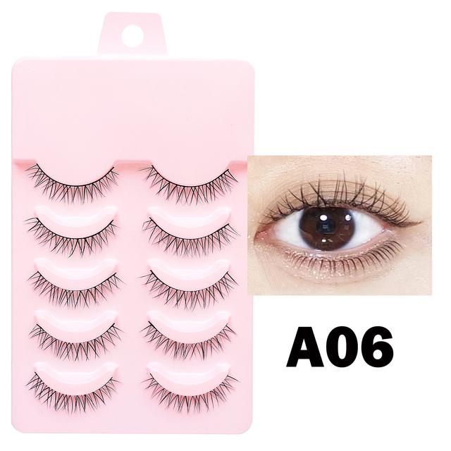 New Manga Lashes Soft Natural Eyelashes Thick False Eyelashes Manga Eyelashes Daily Dating Makeup Eyelashes Lashes Wispy 