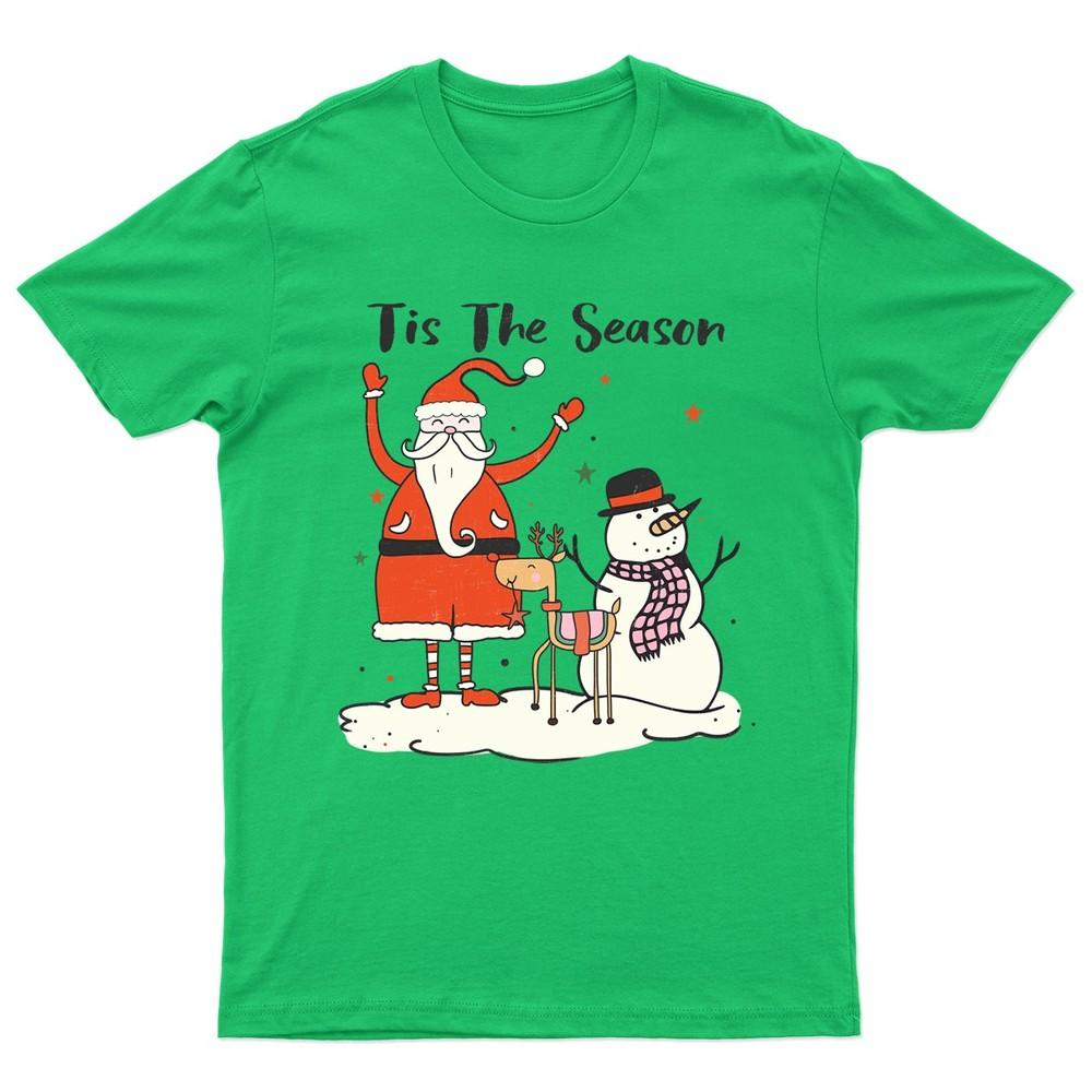 Tis The Season Santa TShirt Unisex Gift Retro Seasonal Funny Xmas Unisexs