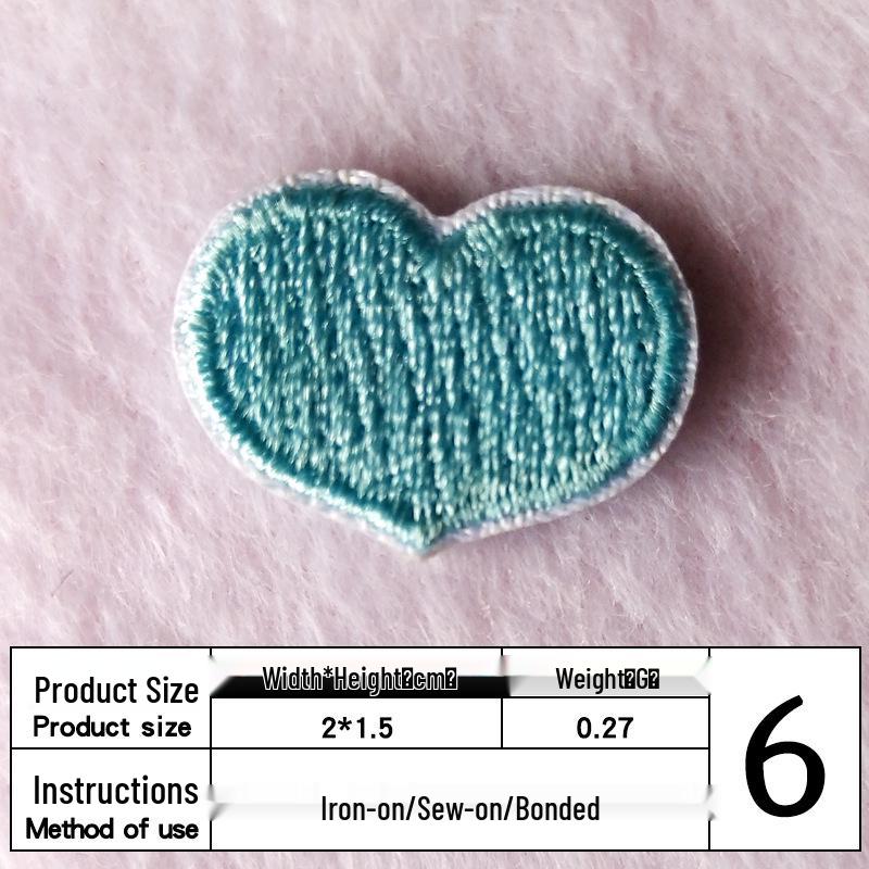 Na Yang Heart Embroidery Self-Adhesive Patch for DIY Clothing and Decoration