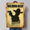 The Walking Dead Silhouette Poster Customized Wall Art Vintage Metal Signs Retro Tin Plaque for Man Cave Room Decorations Decor
