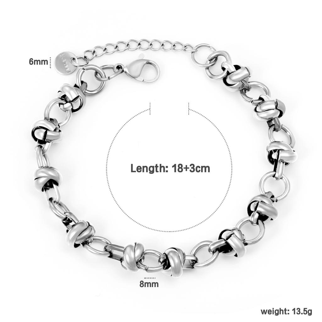 Simple Geometric Chain Bracelet Fashion Creative Link Design High-End Jewelry for Women