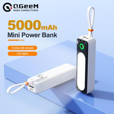 Mini Power Bank Portable 5000mAh Charger PowerBank Slim External Battery For iPhone Xiaomi Huawei QC3.0