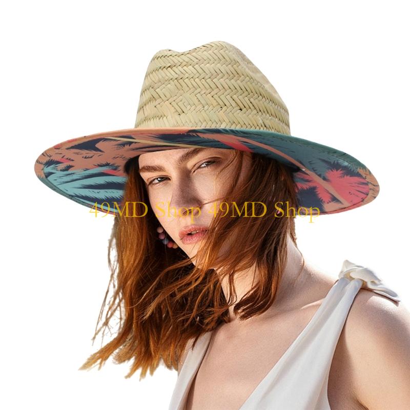 49MD Woven Summer Hat Soft Comfortable Hat For Outdoor Event Travel