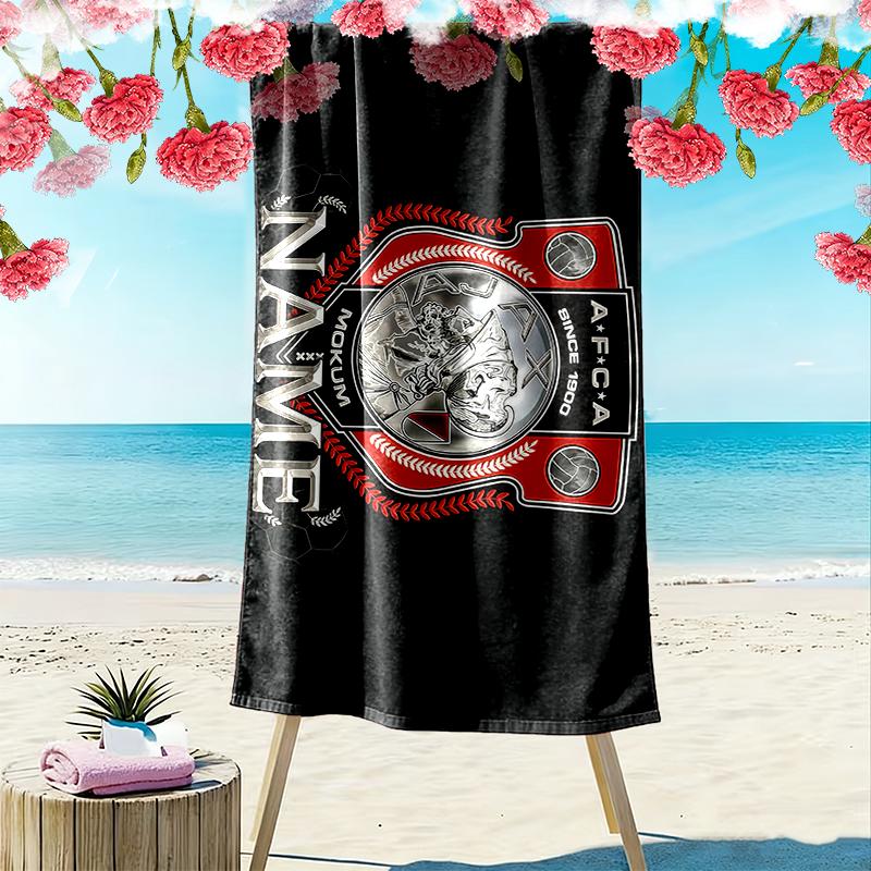 Custom Name,AFC Ajax Print Beach Towel, Large Soft Quick Dry Towel for Beach Camping Swimming