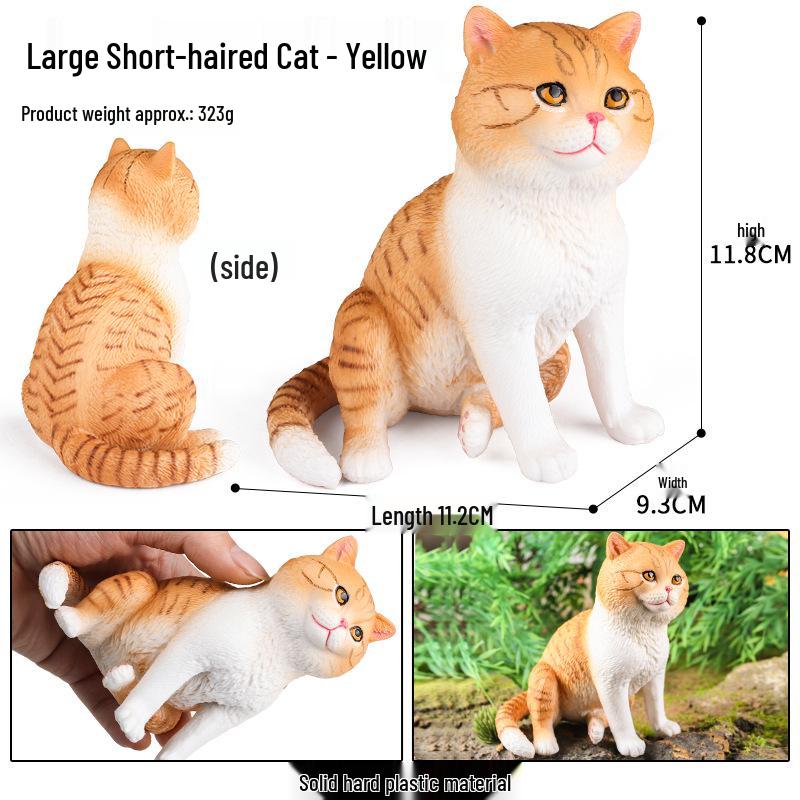 Realistic Exotic Orange Tabby Cat Heart Model Ornament