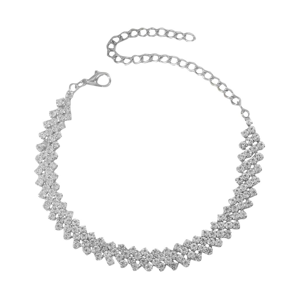 Diamond Rhinestone Anklet, Diamond Cross Anklet, European And American Beach Anklet Jewelry