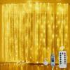 USB-Powered Waterproof LED Copper Curtain Fairy Lights with Remote Timer for Room Decor