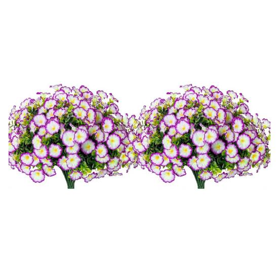 

12Pcs Artificial Morning Glory Flower UV Resistant Realistic Fake Flower Wedding Party Indoor светло-фиолетовый