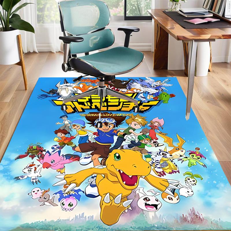Digimon Design Area Rug - Non-Slip, Soft & Cozy Floor Mat for Living Room, Bedroom, Office - Indoor/Outdoor Decorative Carpet