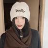 Hats for men and women autumn and winter new wool hats embroidered letters fashion knitted hats warm thickened cold hats