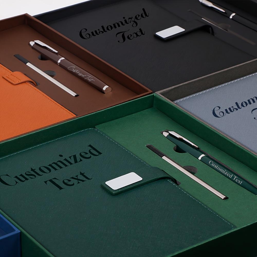/ Text Thickened A5 Notebook with Pen Retro High Quality PU Leather Work Travel Notepad Personalized Diary