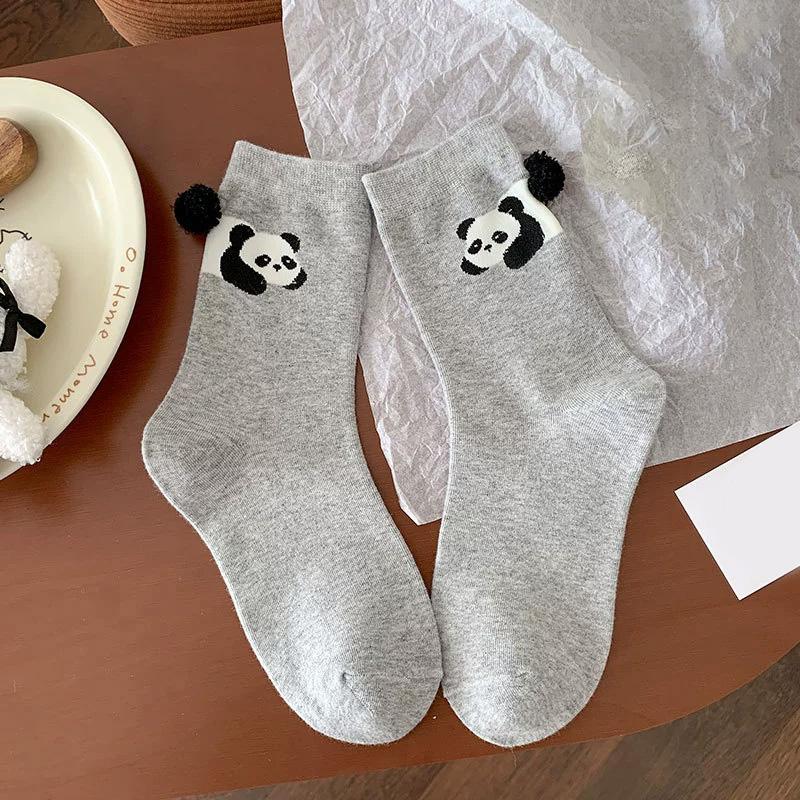 

1 пара мультяшных удобных многоэлементных носков из приятного к коже материала с рисунком животных и яиц, мультяшным принтом, трехмерного хлопка светло-розовый