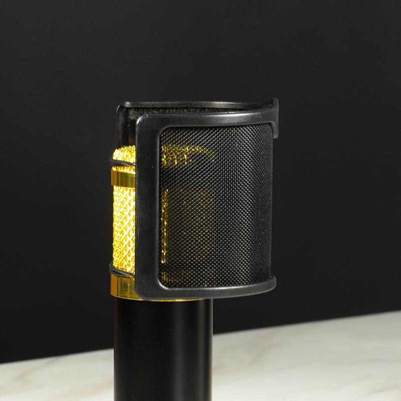 1 Stück Handmikrofon Schirm Popfilter Verbesserte Doppelschicht Metallgitter Schaumstoff Etamin Schicht Mikrofon Windschutz Abdeckung