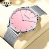 LIGE NEW TOP Elegant Women's Watches Fashion Simple Ladies Watches Quartz Waterproof Watches for Women Relogio Feminino+BOX