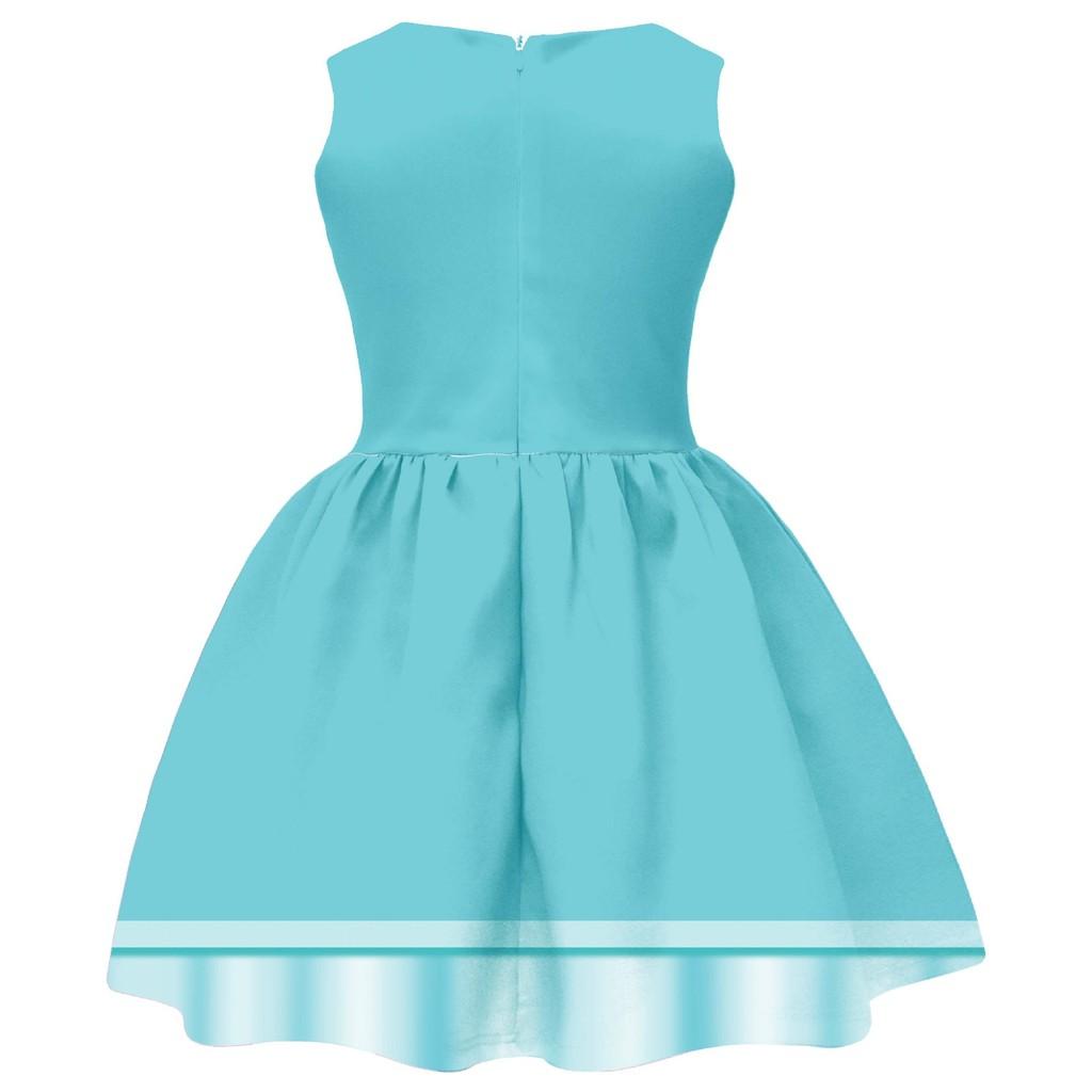94264 Vestito Senza Maniche con Stampa Principessa Rosalina e Fiocco per Bambine