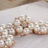 Boutons Strass Fleur 25 mm Bouton Perle Vêtements DIY Alliage Diamant Cryustal Accessoires Noeud Vêtement Décoratif Couture