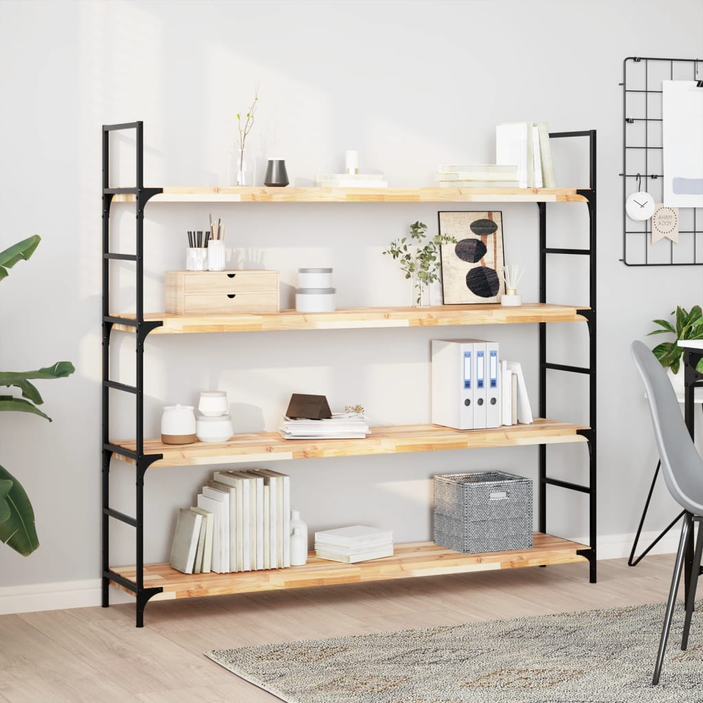 Floating Shelf 120 X 30 X 4 Cm Solid Acacia Wood Untreated