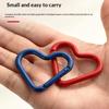 5Pcs New Heart Shaped Carabiner Hook Ring Keychain Keyrings Diy Jewelry Making Supplies Connector Buckles Accessories