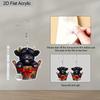 2D Flat Classic Style Black Water Buffalo Barrel Women's Acrylic Dangle Earrings Christmas Party Jewelry Gift