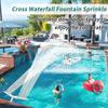 Swimming Pool Waterfall Fountain Spray, 2 Heads Water Sprinkler Pool Accessories Splash Water for Above Ground Pools Adjustable Pool Aerator