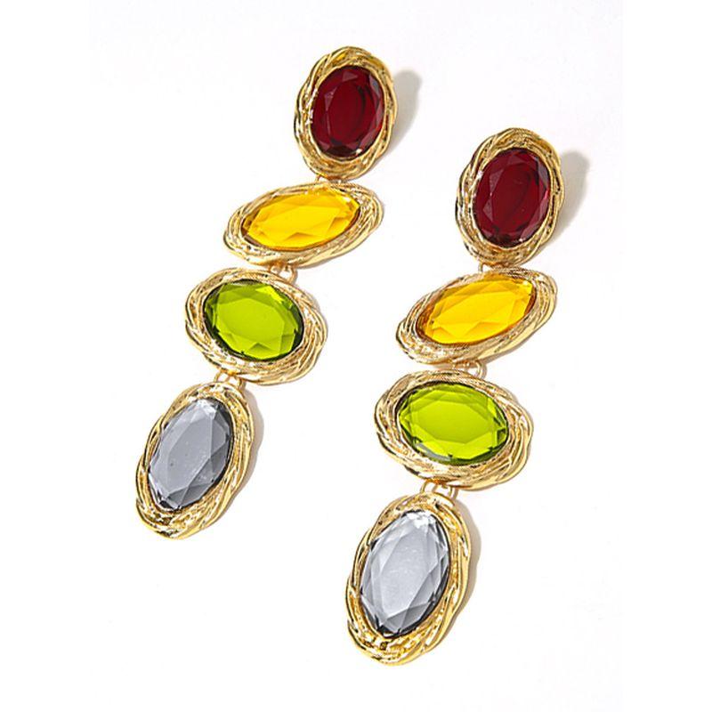 Niche Style Crystal Female Color Elegant Earrings Designer
