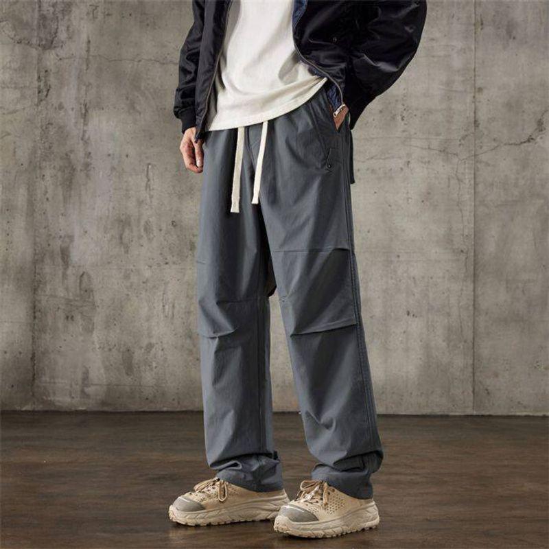 Men's Outdoor Hiking Pants, Spring and Autumn, Loose Fit, Breathable, Wide-Leg, Functional, Trendy Casual Pants