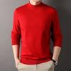 New Autumn Men's Solid Color Half Turtleneck Sweater Men's Warm Bottoming Top Thickened