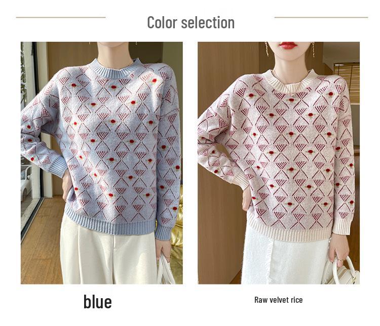 Women's High-Neck Red Sweater - 2025 Winter Style, Thick, Comfortable, Fashionable Base Layer for Autumn/Winter