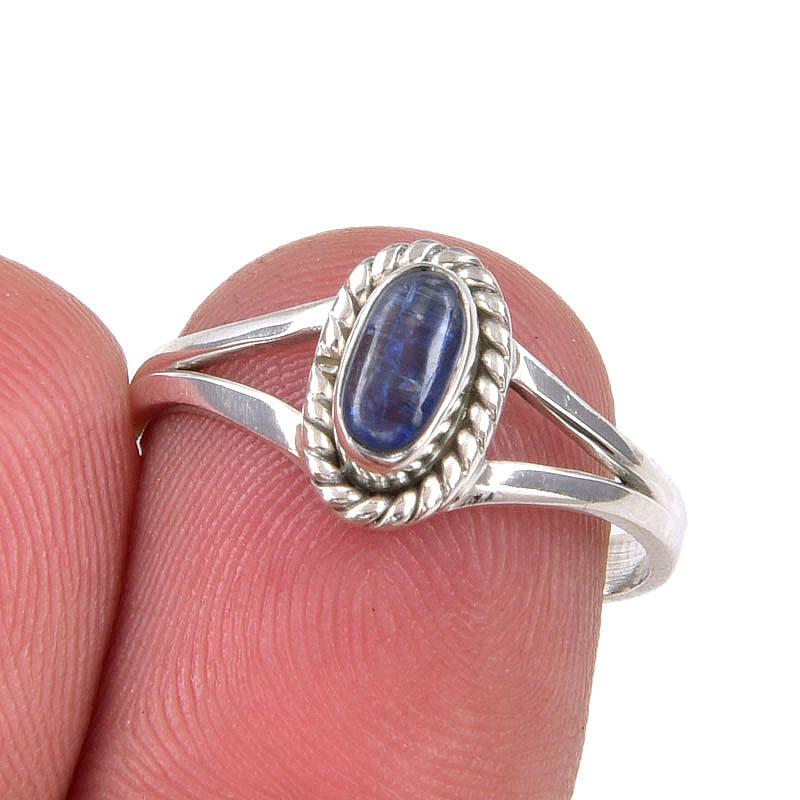

Natural Kyanite Gemstone Handmade 925 Sterling Silver Jewelry Ring Size 7 O2t78
