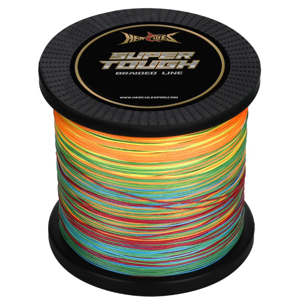 

HERCULES PE Fishing 914m Line, 4-Strand Braid, Multicolor, 10lb, 1000yds,
