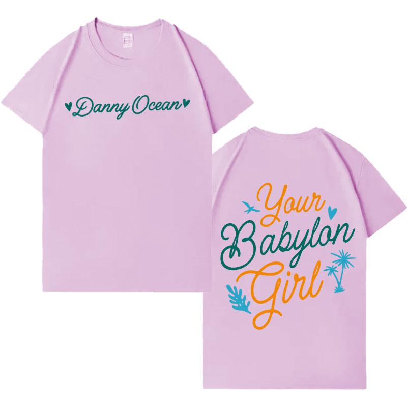 Rapper Danny Ocean New Album Double Sided Print Harajuku Oversized Short Sleeve TShirt Mens Crewneck Y2K Cozy Tshirt Streetwear