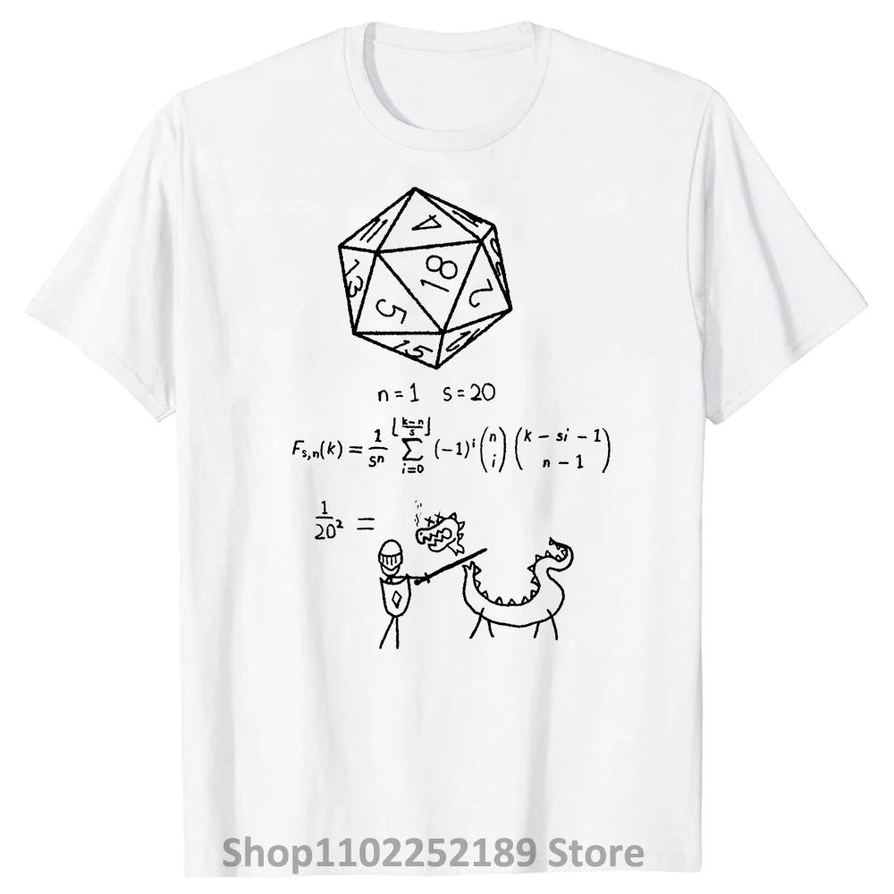 Novelty The Science of 20 Sided Dice T Shirts Graphic Cotton Streetwear Short Sleeve DND D20 Dungeon Gamer Dragon Dice T-shirt