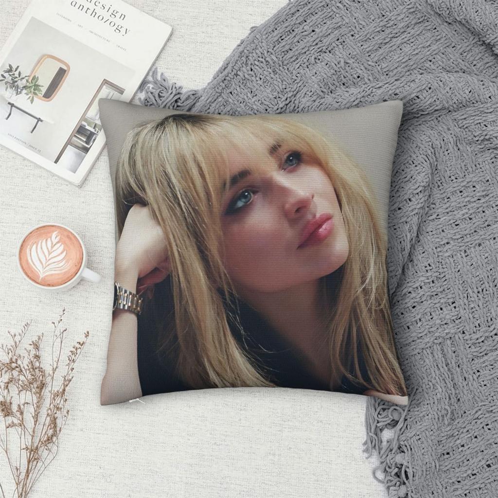 Singer Sabrina Carpenter Pillowcases Polyester Car Pop Music Cushion Case Cool Pillowcase 40*40