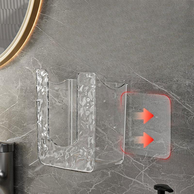 Scatola Porta Asciugamani da Viso da Parete, Scatola per Fazzoletti Senza Perforazione, Scatola per Fazzoletti da Bagno, Porta Asciugamani da Viso Monouso