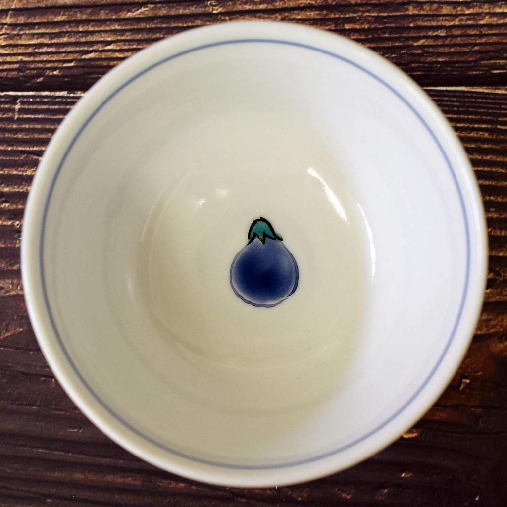 Waza no Kura Stylish Kutani Ware Rice Bowl Colorful Eggplant Ceramic Rice Bowl Brand Japanese Tableware Made in Japan Perfect Gift for and 88th