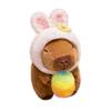 Easter Egg Capybara Stuffed Plush Toys Cute Animal Capybara Plushies Doll Bunny Rabbit Ears Hats Happy Easter Decor Kids Favor