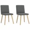 VidaXL Chaises à manger lot de 2 gris foncé tissu, chaise, chaise de salon, chaise d'accent, chaise de cuisine, siège de 4101122