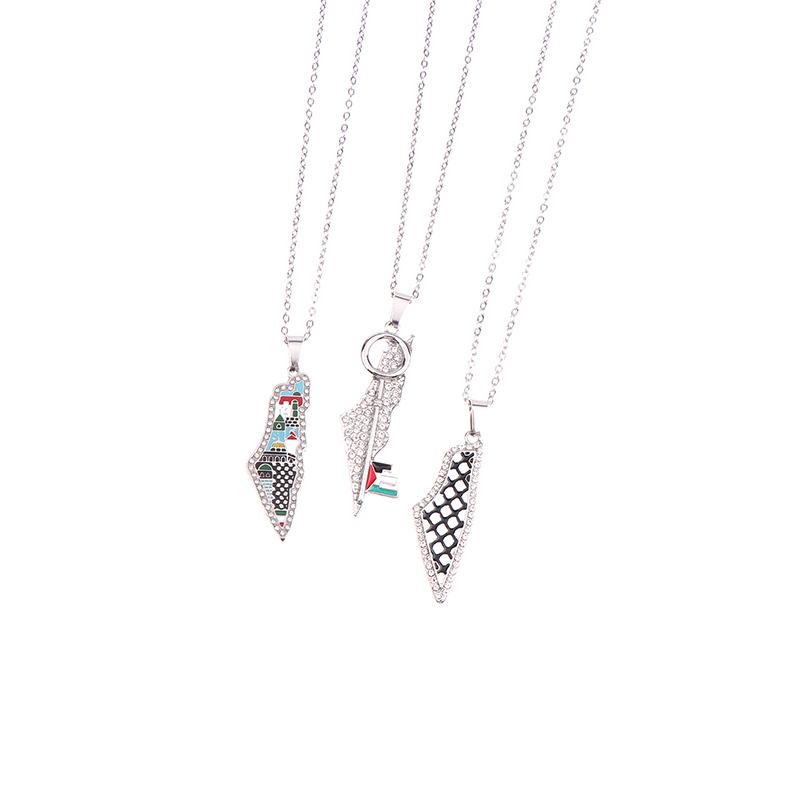 Colier cu pandantiv Moscheea Al Aqsa din oțel inoxidabil, placat cu aur de 18K, bijuterii etnice islamice, cadou pentru femei bărbați