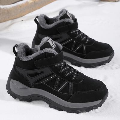 Botas de nieve antideslizantes para hombre al aire libre 2024, zapatos casuales gruesos y cálidos para hombre, zapatos de senderismo de invierno, botas impermeables de terciopelo de gran tamaño