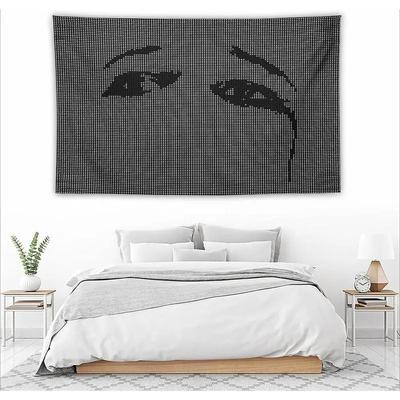Minimalist Polka Dot Eye Art Tapestry Polyester Wall Hanging for BedroomLiving Room Aesthetic Decor Abstract Modern Home Decor