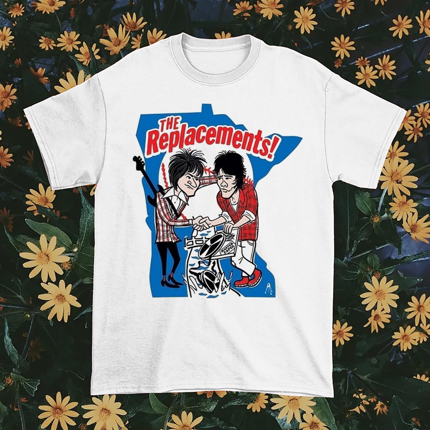 New Rare The Replacements Concert Cotton White Unisex Shirt L