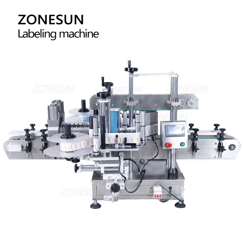 ZONESUN ZS-TB300M Automatic Labeling Machine For Square Bottles Single or Double Side Sticker Flat Bottle Labeling Machine