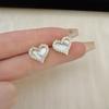 Exquisite Zircon Heart Shell Stud Earrings - Women's Fashion Light Luxury Style, Sweet & Versatile.