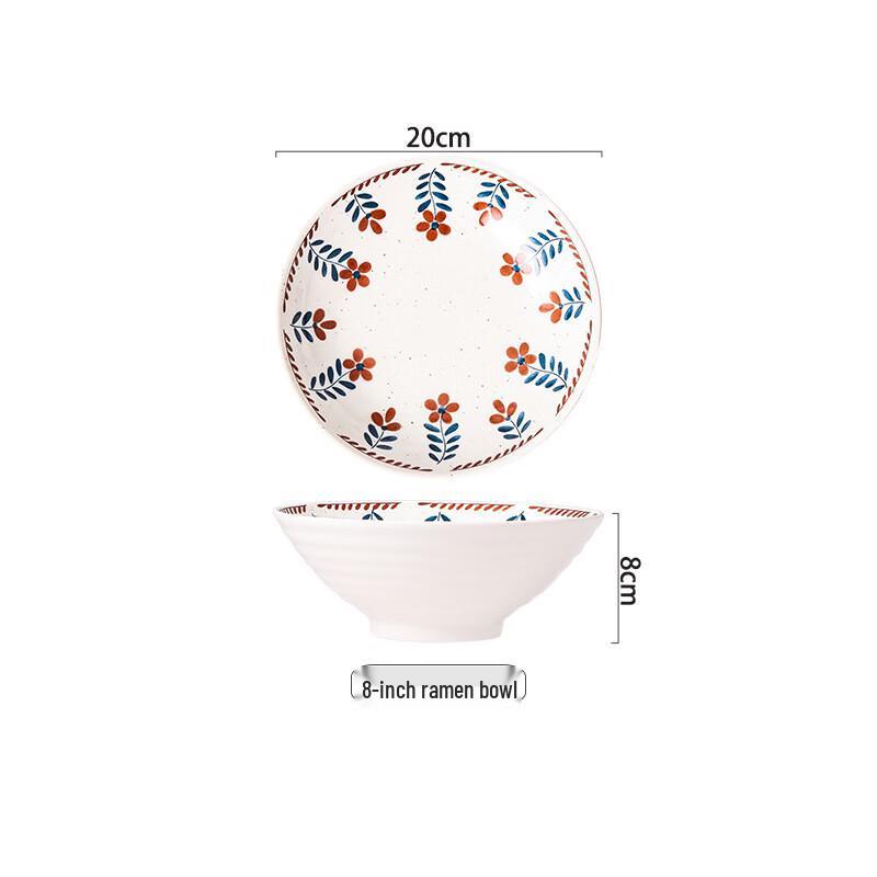 ZISIZ Japanese Style Ceramic Rice & Noodle Bowl
