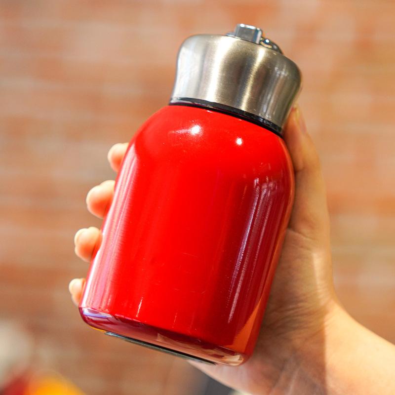 Thermos cup student cute stainless steel mini big belly cup couple